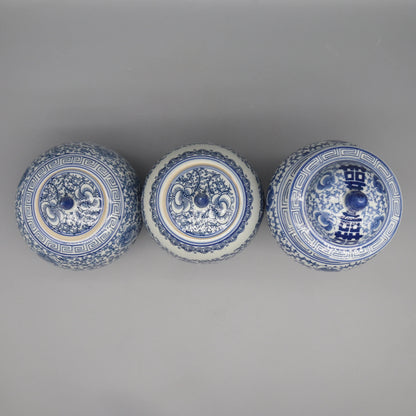 OrientJar – Vaso Decorativo in Ceramica con Coperchio e Motivi Floreali in Stile Classico Elegante