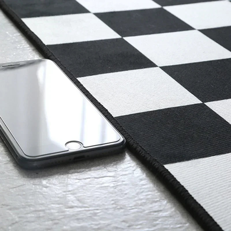 HomeMatt – Tappeto Moderno a Mezzaluna con Bordo Decorativo Antiscivolo