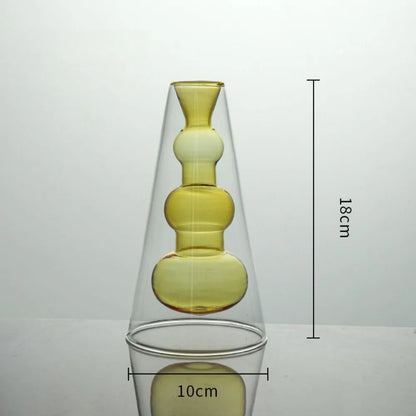 GlassArt – Set di Vasi Decorativi in Vetro Soffiato Moderno per Fiori e Arredamento Elegante