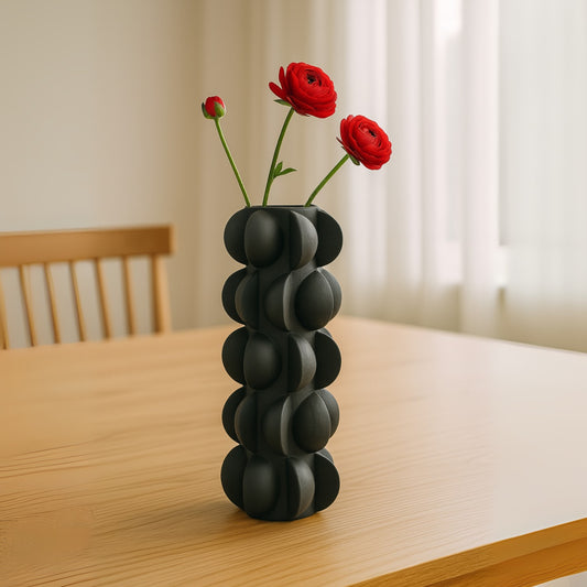 BoldForma – Vaso Decorativo in Stile Moderno con Texture Geometrica Astratta
