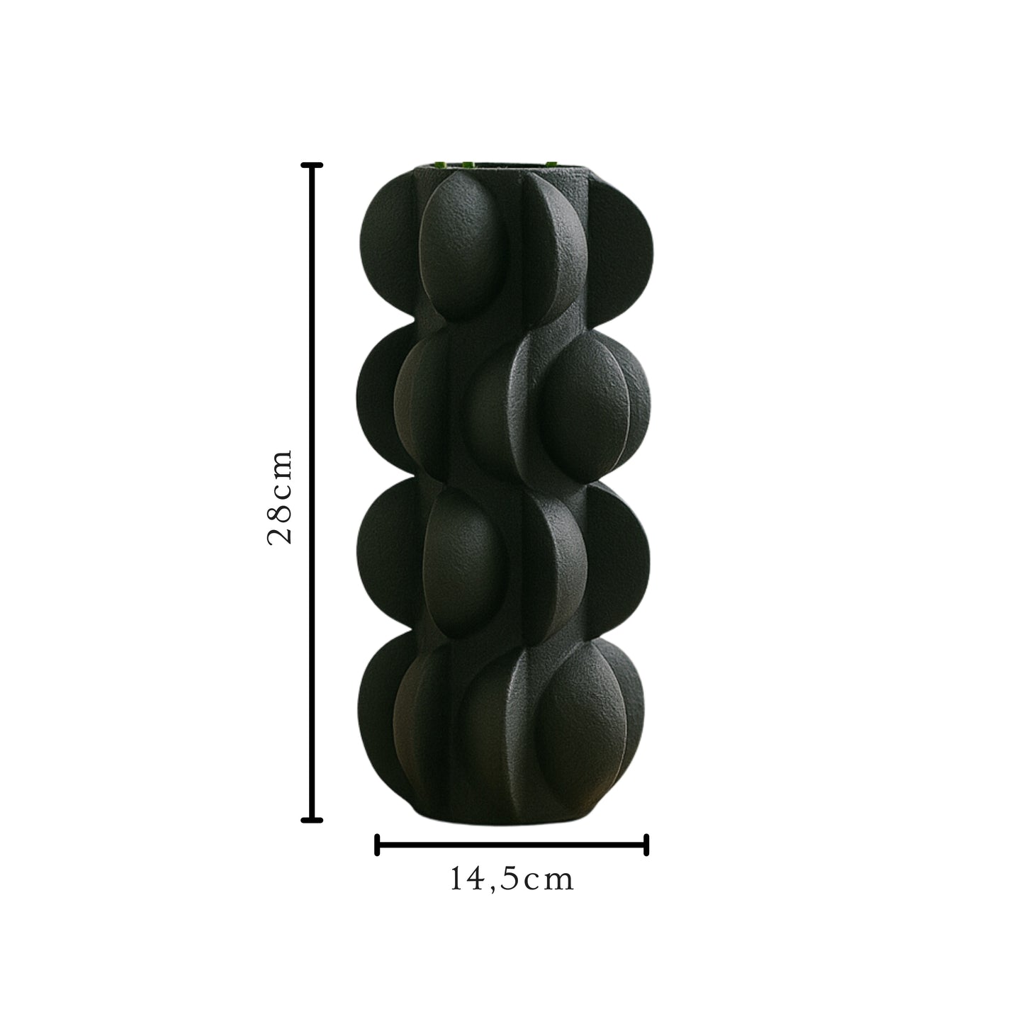 BoldForma – Vaso Decorativo in Stile Moderno con Texture Geometrica Astratta