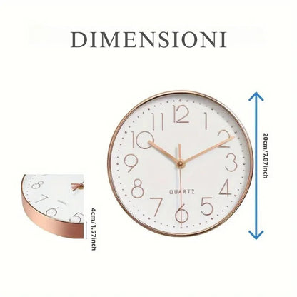 SlimTick – Orologio da Parete Minimalista con Numeri Grandi e Design Silenzioso Moderno