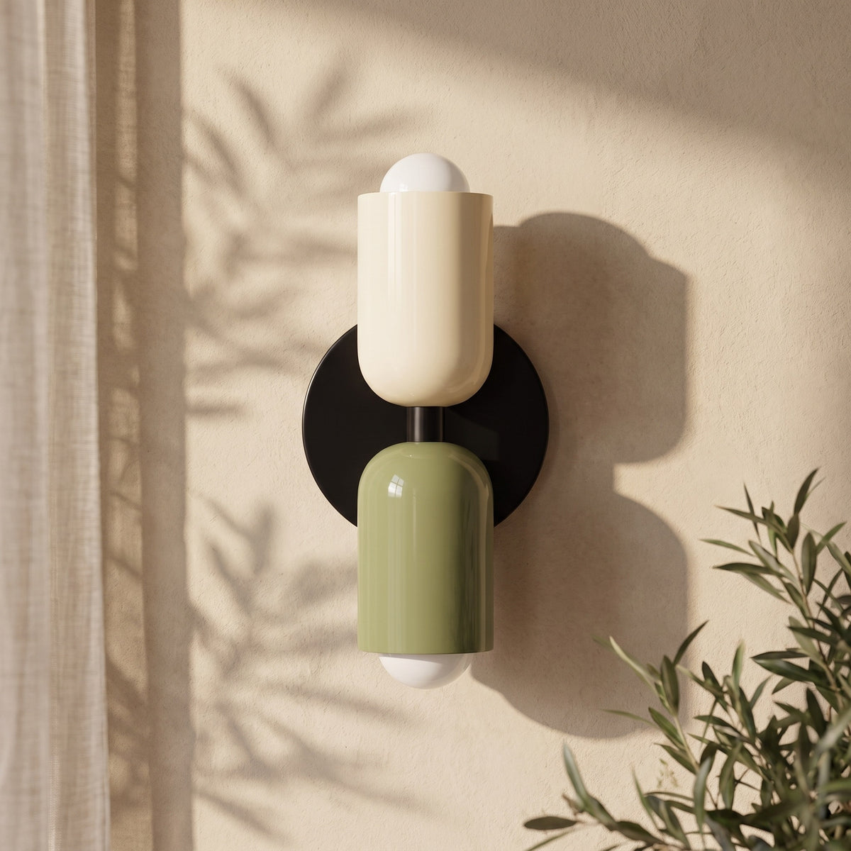 Applique murale Tandem blanc et vert