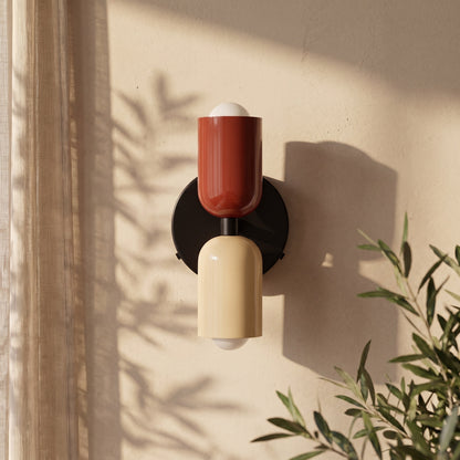 Applique murale Tandem rouge et beige