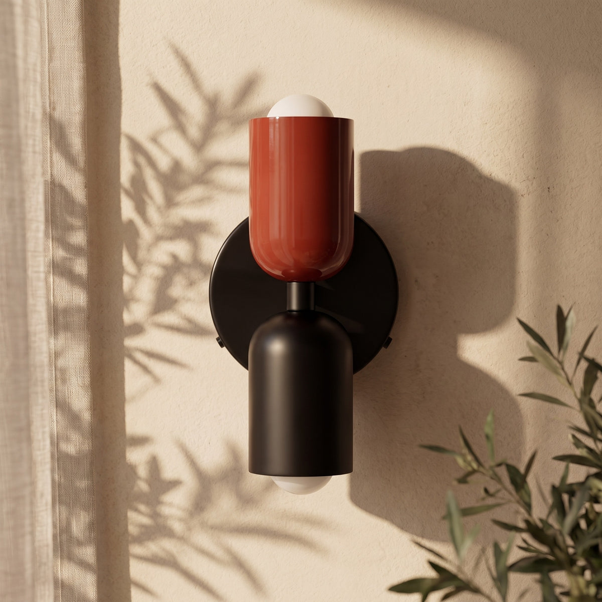 Applique murale Tandem rouge et noir