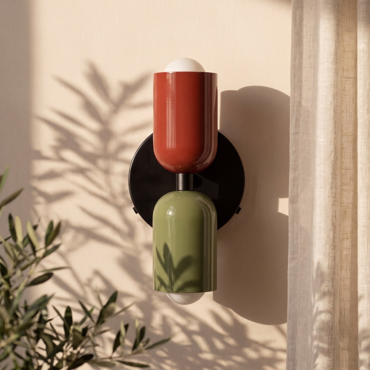 Applique murale Tandem rouge et vert