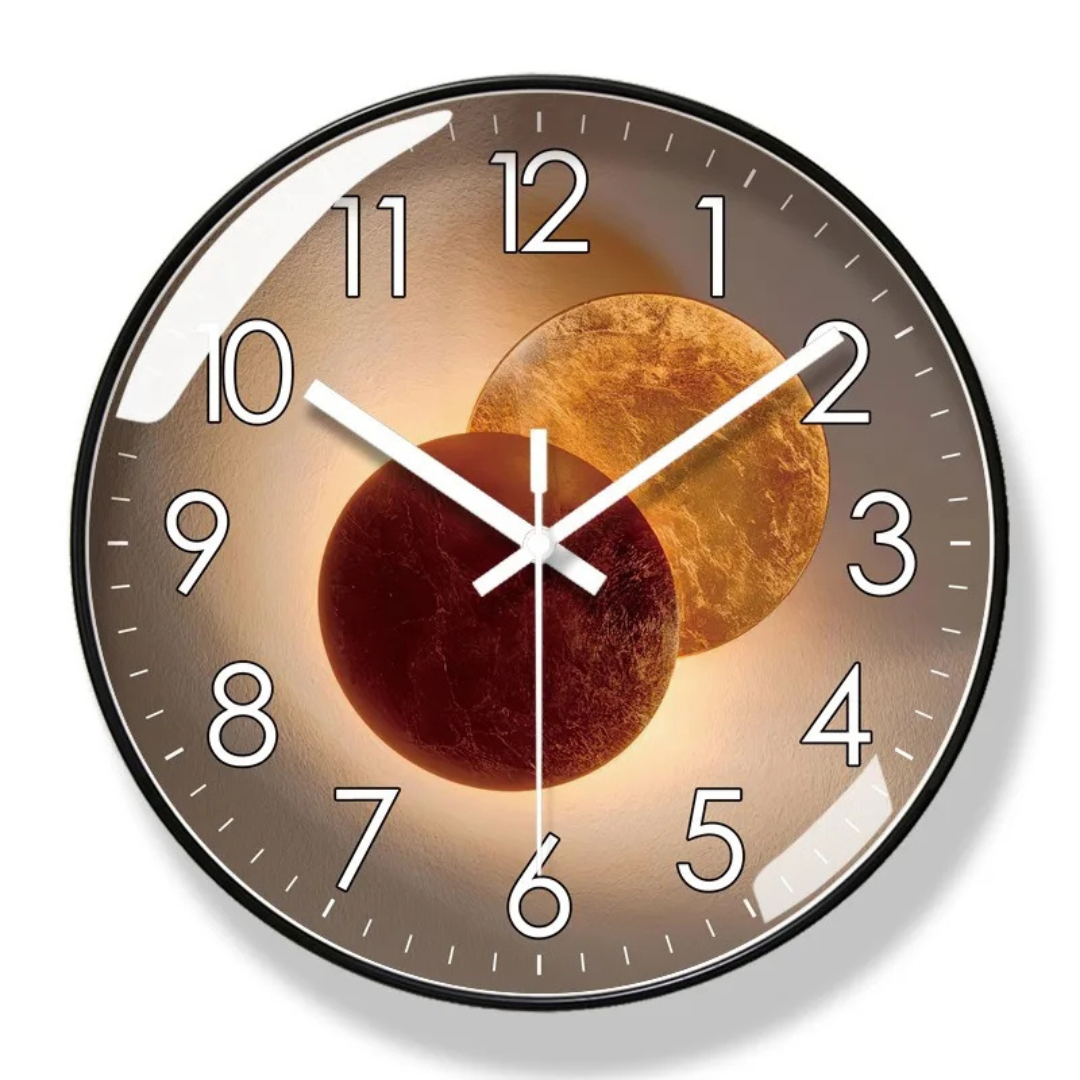 Orologio da parete AuraShape su parete chiara