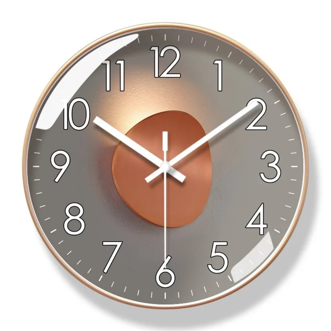 Orologio da parete AuraShape artistico, vista frontale