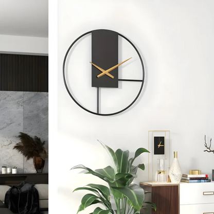 Orologio da parete AxisFlow, dettaglio del design geometrico
