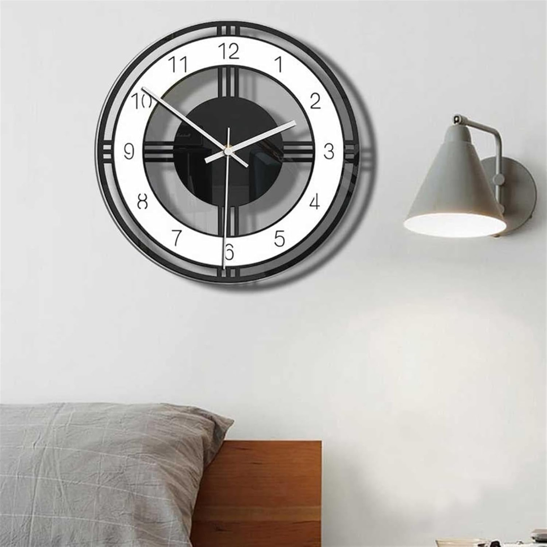 Orologio da parete LineaTime geometrico silenzioso, vista frontale