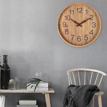 Orologio da parete TimberAura, design nordico minimalista