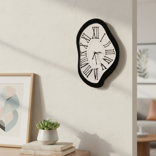Orologio da parete TimeTwist con numeri romani, vista frontale