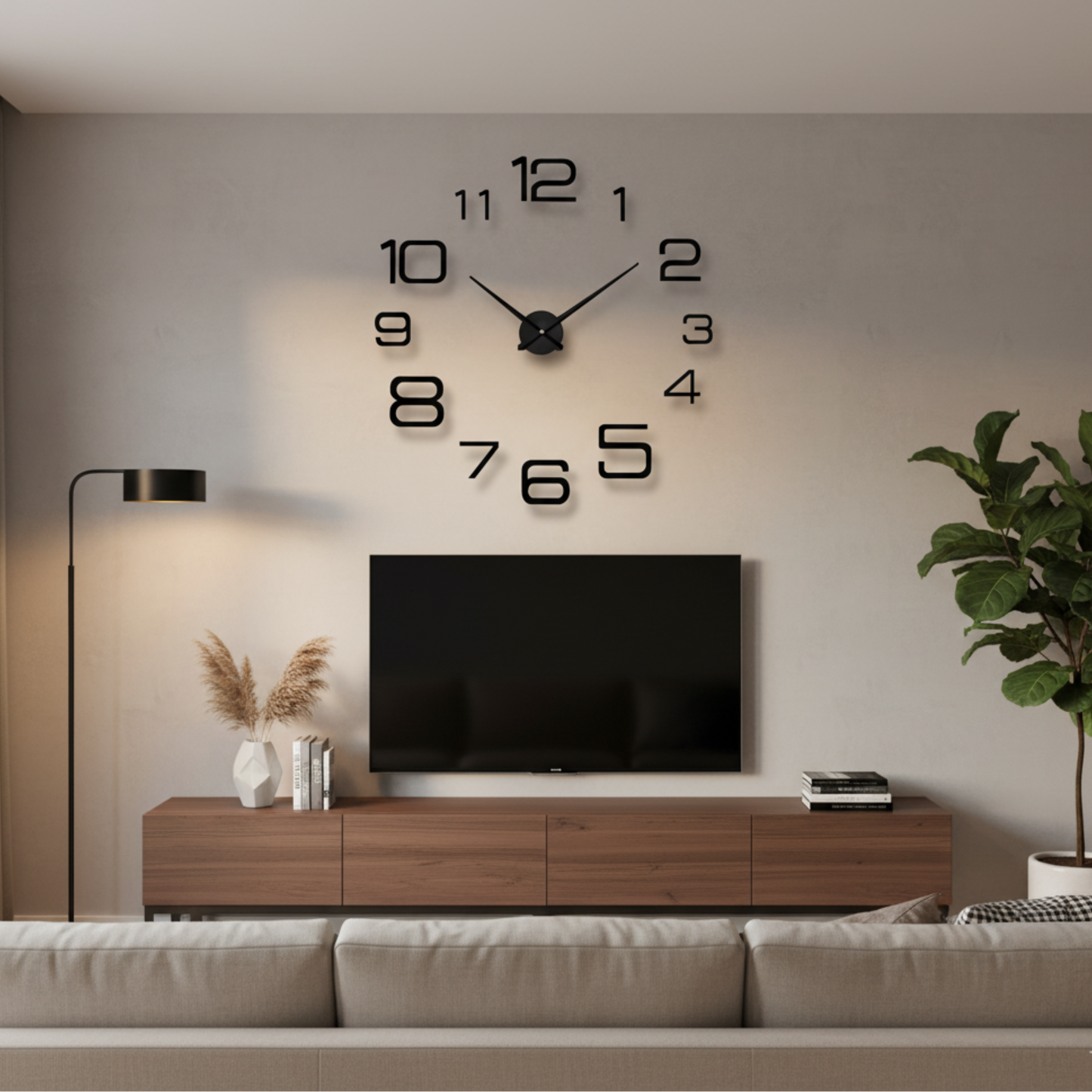 Orologio adesivo da parete WallSphere, dettaglio 3D