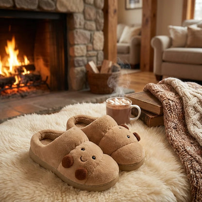 Ciabatte Invernali Donna Morbide – Pantofole Divertenti Croissant