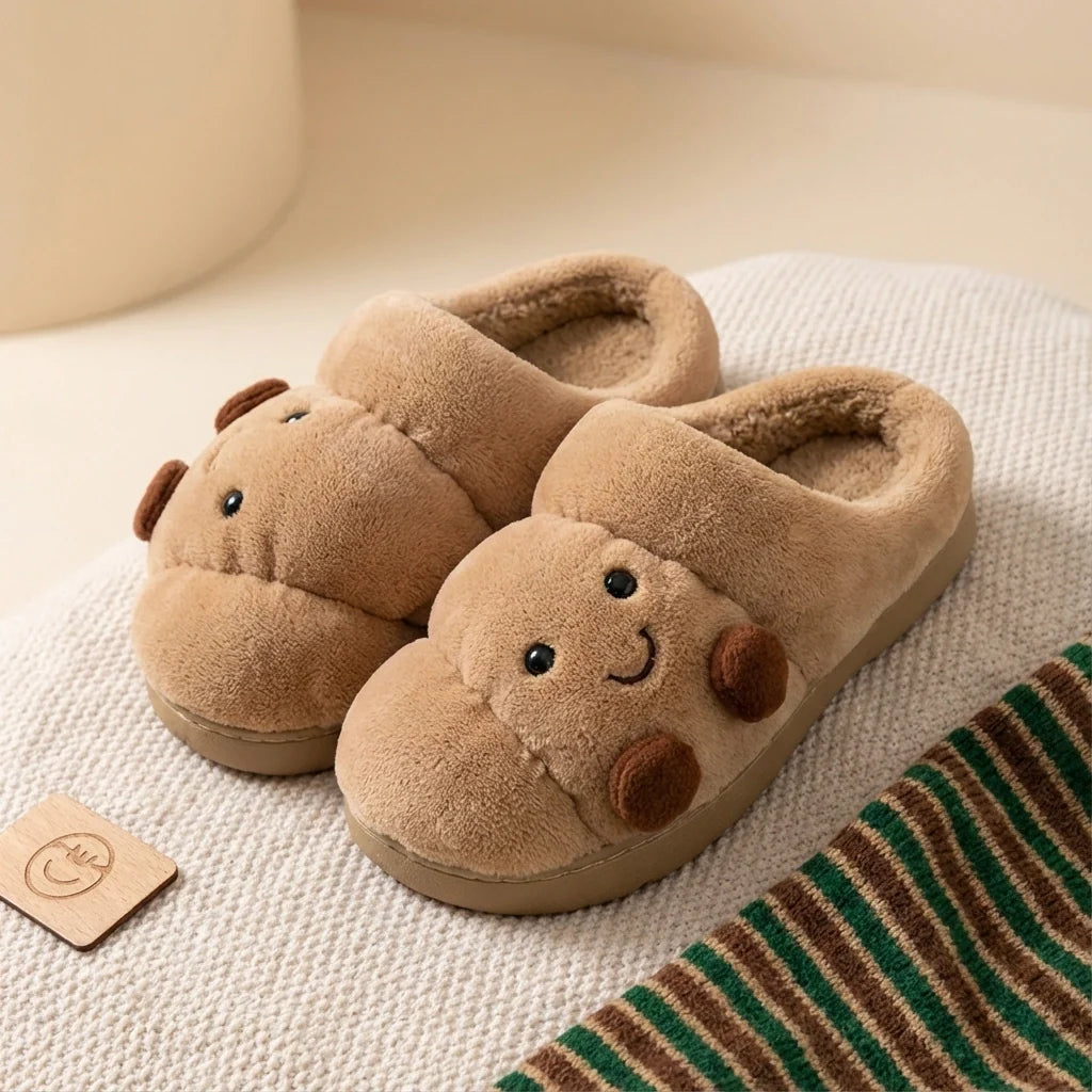 Ciabatte Invernali Donna Morbide – Pantofole Divertenti Croissant