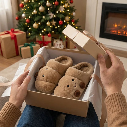 Ciabatte Invernali Donna Morbide – Pantofole Divertenti Croissant