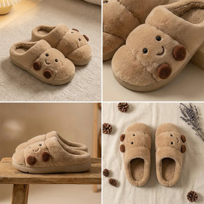 Ciabatte Invernali Donna Morbide – Pantofole Divertenti Croissant